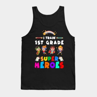 I Train 1st Grade Super Heroes Unicorns Teacher Gift Tshirt Tank Top